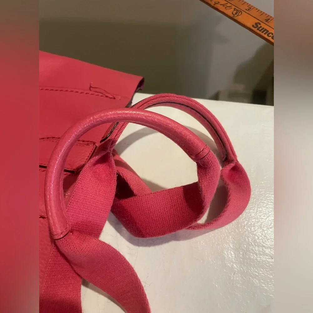 Coach Derby Tote F58660 Strawberry Red Pebbled Leather Large Shoulder Bag - Picture 7 of 14